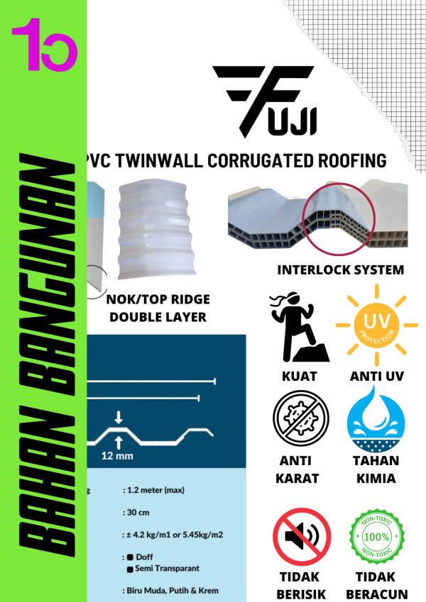 ATAP FUJI UPVC DOUBLE LAYER