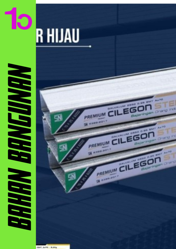BAJA RINGAN CILEGON STEEL  SNI WARNA HIJAU